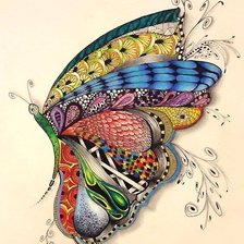 Схема вышивки «бабочка»