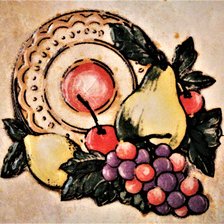 Схема вышивки «дуэт на кухню: тарелка с фруктами(20на19см)»