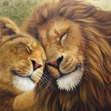 Схема вышивки «любовь львов»