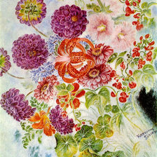 Оригинал схемы вышивки «Фантазийные цветы» (№2217743)