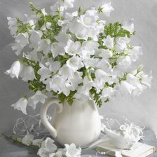 Оригинал схемы вышивки «Белые цветы» (№2219433)