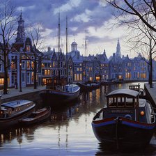 Схема вышивки «Вечерний Амстердам»