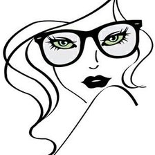 Оригинал схемы вышивки «Девушка в очках» (№2232209)