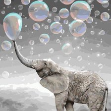 Схема вышивки «Слон и мыльные пузыри»