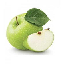 Схема вышивки «Зеленое яблоко с долькой 120»