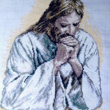 Схема вышивки «Ісус молиться.20.50.»
