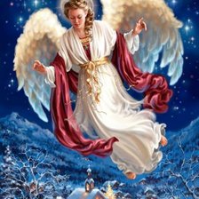 Оригинал схемы вышивки «Рождественский ангел» (№2273125)