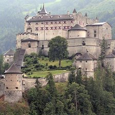 Схема вышивки «замок Австрии Festung Hohenwerfen (светлый,обрезка)»