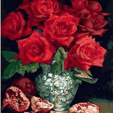 Оригинал схемы вышивки «Розы в вазе» (№2297883)