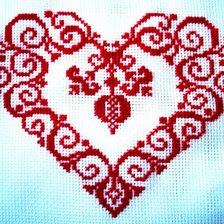 Схема вышивки «Сердечко»