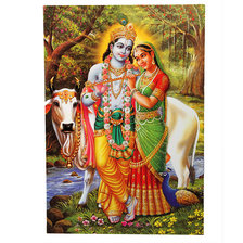 Оригинал схемы вышивки «Кришна Радха и корова» (№2309031)