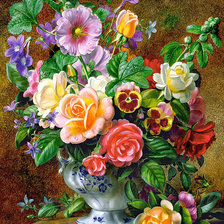 Схема вышивки «ваза с цветами 2»