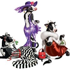 Схема вышивки «Модные коровы»