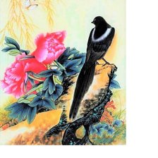 Схема вышивки «Китайская живопись. Птица»