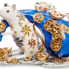 Схема вышивки «статуэтка мышки золото»