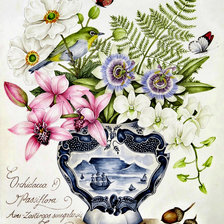 Схема вышивки «kvety vo vaze»