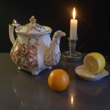 Оригинал схемы вышивки «Утро.Чай с лимоном» (№2364587)