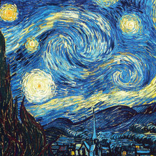 Схема вышивки «Звёздная ночь. Ван Гог»