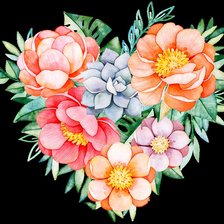 Схема вышивки «цветочное сердце»