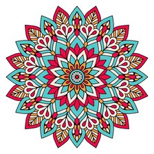 Оригинал схемы вышивки «Мандала индийская с цветком» (№2387196)