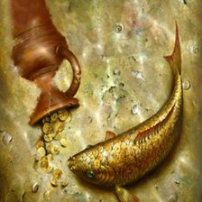 Оригинал схемы вышивки «Золотая рыбка» (№2390028)