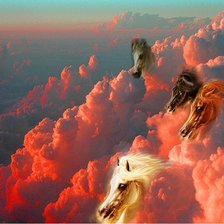 Схема вышивки «Небесные лошади»