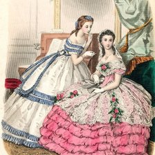 Оригинал схемы вышивки «Девушки 19 век» (№2402266)