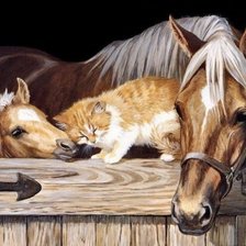 Схема вышивки «Картина лошадь»