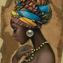 Схема вышивки «африканская девушка»