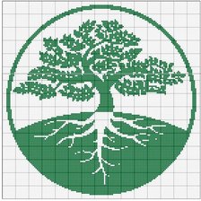 Оригинал схемы вышивки «зеленое дерево жизни» (№2416111)