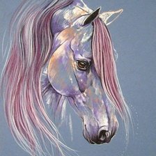 Схема вышивки «радужная лошадь»