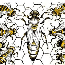 Оригинал схемы вышивки «пчелы» (№2423270)
