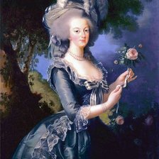 Оригинал схемы вышивки «Мария Антуанетта с розой» (№2428037)