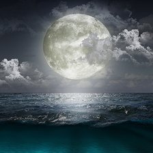 Схема вышивки «Луна ночью»