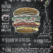 Схема вышивки «hamburger»