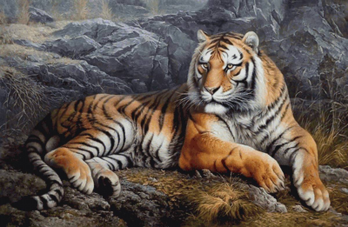 Серия "Хищники" - животные, хищники, тигр - предпросмотр