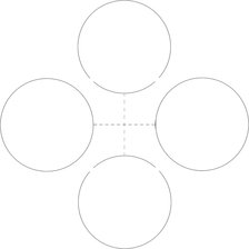 Оригинал схемы вышивки «4 круга центр 220x220 крестов, Гамма 2 цв., Перемешивание 0%» (№2460947)