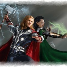 Оригинал схемы вышивки «Loki & Thor (Marvel)» (№2461647)