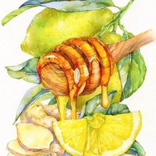 Схема вышивки «Лимоны и мед»