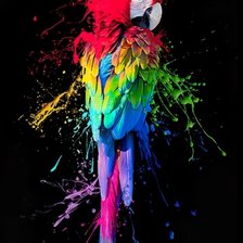 Схема вышивки «Яркий попугай»