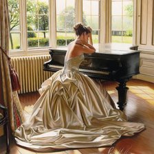Оригинал схемы вышивки «novia al piano» (№2469576)