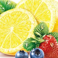 Оригинал схемы вышивки «Лимон с ягодами» (№2481575)