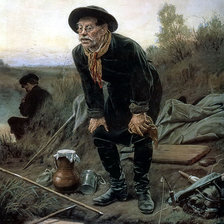 Схема вышивки «Перов, Рыболов, 1871»