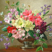 Оригинал схемы вышивки «Цветы в вазе» (№2486961)