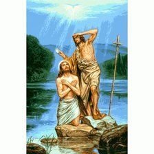 Оригинал схемы вышивки «Крещение Иисуса Христа» (№2500200)