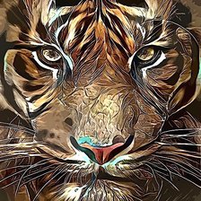 Оригинал схемы вышивки «Портрет тигра» (№2508469)