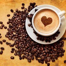 Схема вышивки «Кофе с сердцем»
