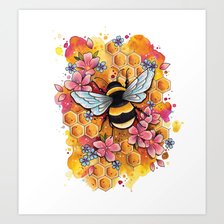 Схема вышивки «пчела»