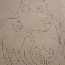 Схема вышивки «Лошади»