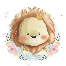 Схема вышивки «Милый львёнок»